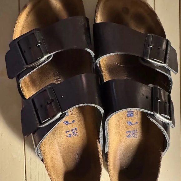 Birkenstock Arizona Sandals - Oiled Leather - Black - Size 9/9.5 - Picture 5 of 7
